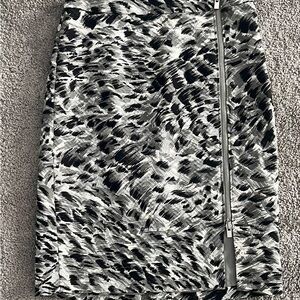 Talbots Black and Gray Patterned Pencil Skirt